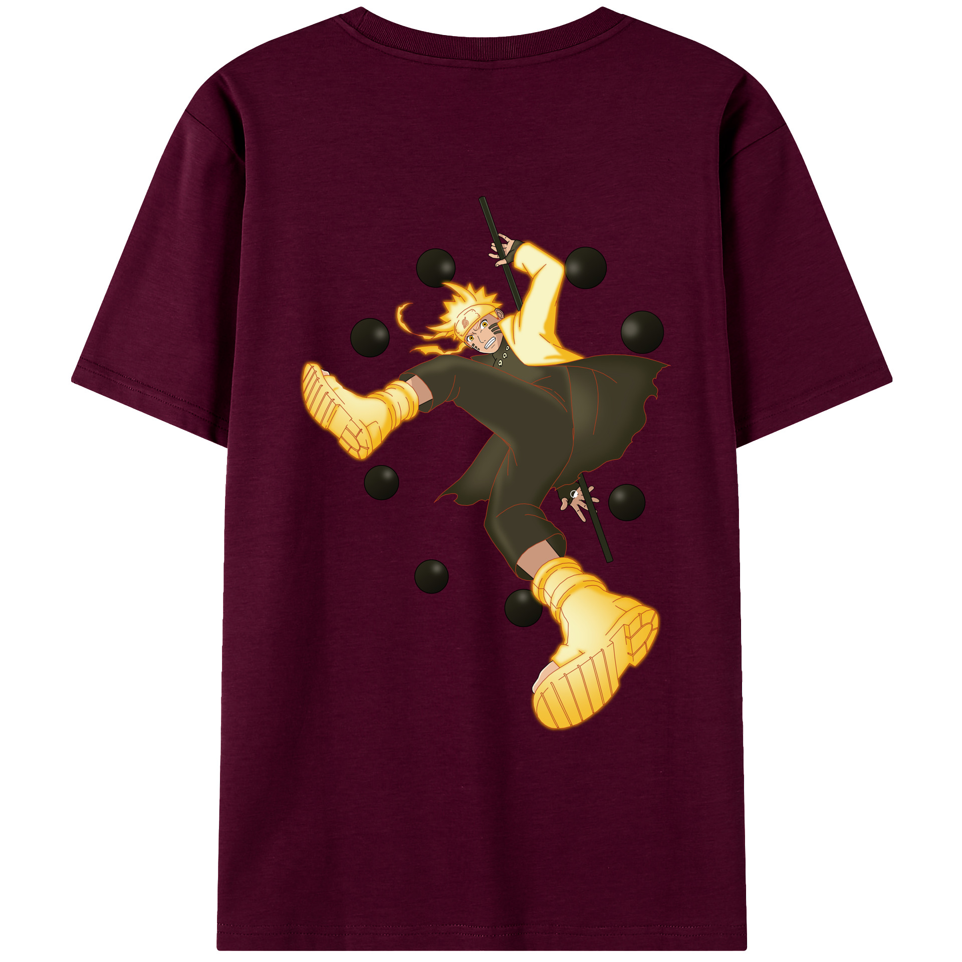 （画像用） NARUTO -ナルト- うずまき ナルト Uzumaki Naruto レディース半袖Tシャツ(バックプリント)